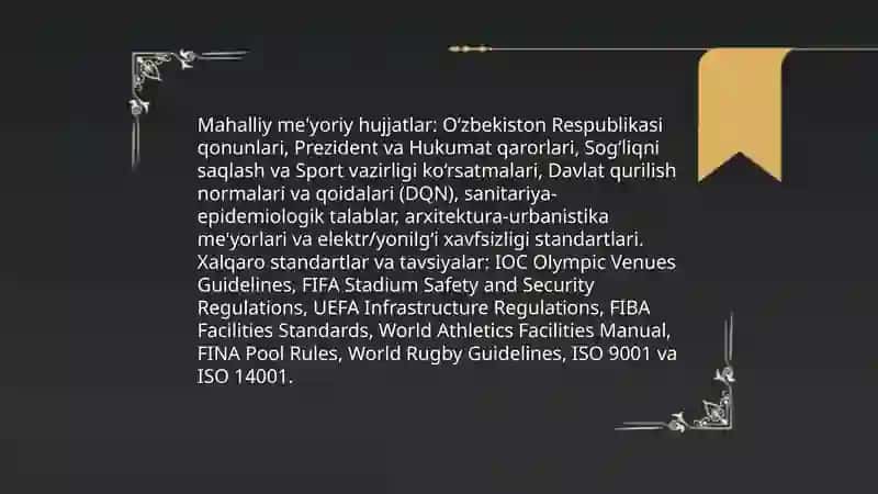 Sport inshootlarini loyihalash va qurish 4