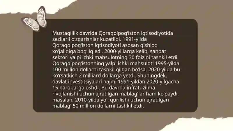 Mustaqillik yillarda Qoraqolpogiston Respublikasi 4