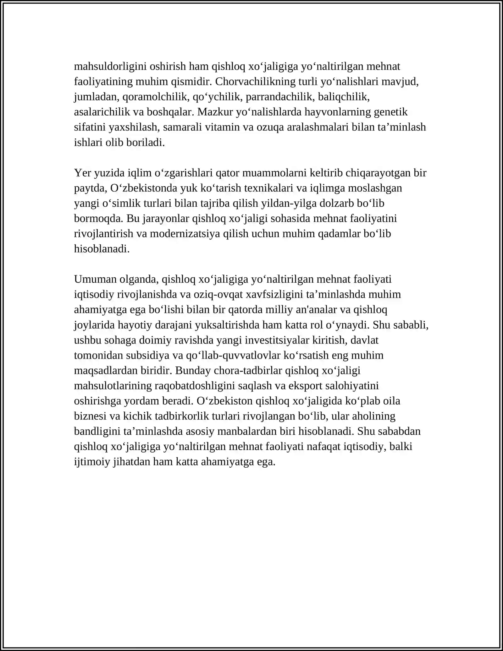 Qishloq xo‘jaligiga yo‘naltirilgan mehnat faoliyati 4