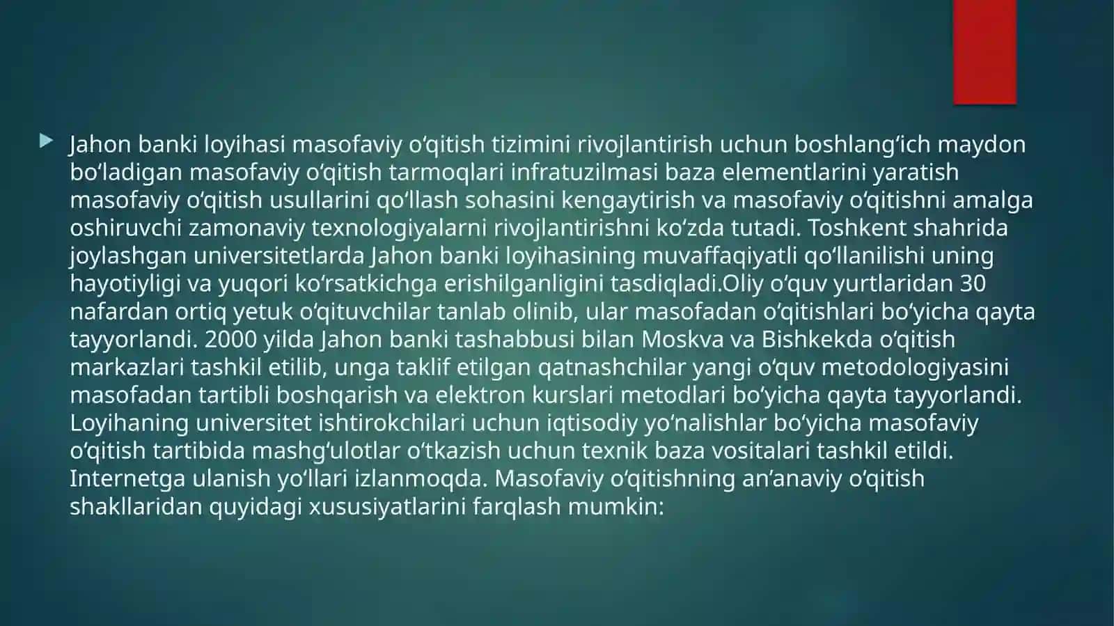 Jahon ta'lim tizimida masofaviy ta'limning rivojlanishi 4