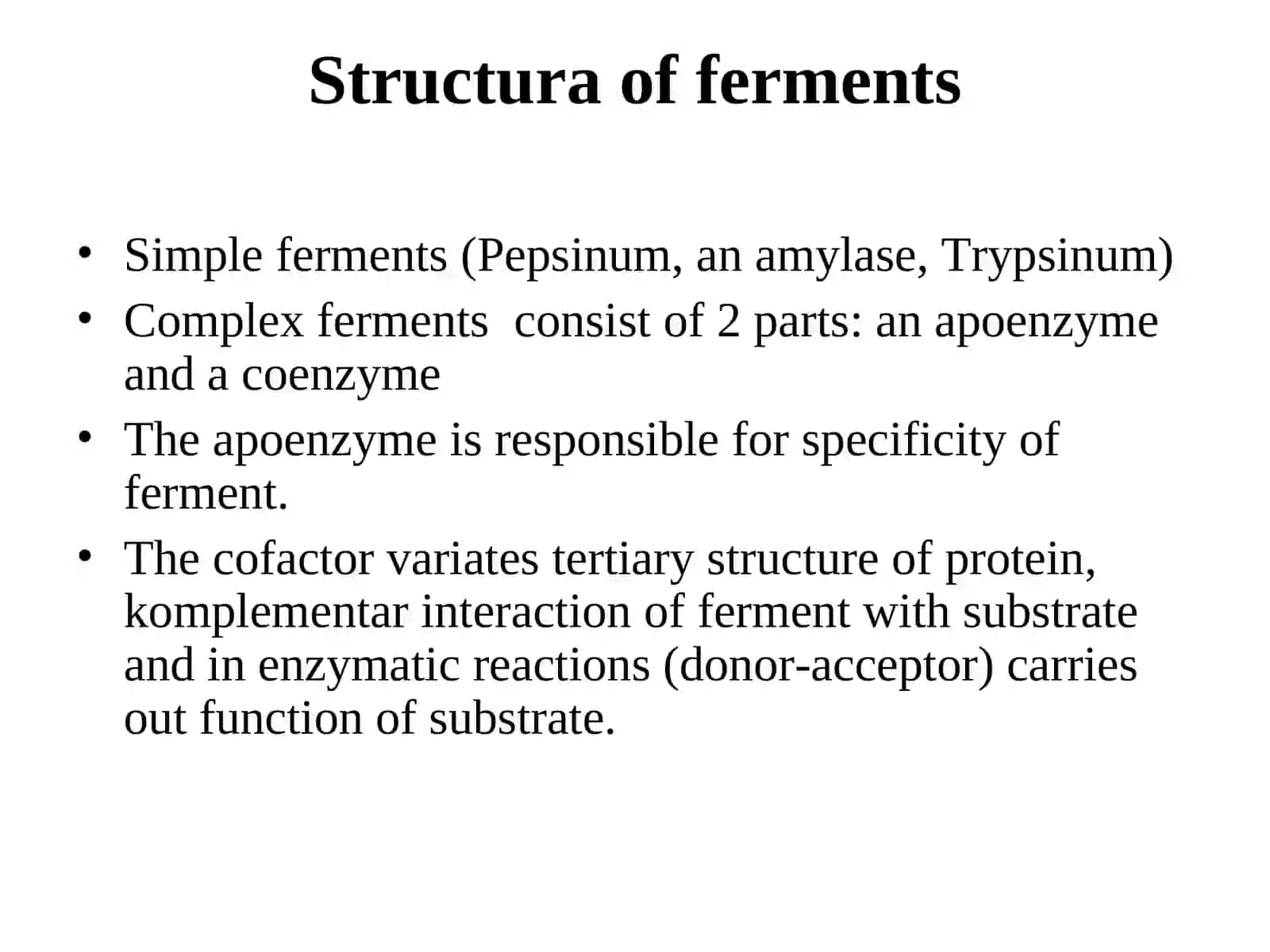 Biokimyo 2-kurs Fermentlar tuzilishi 4