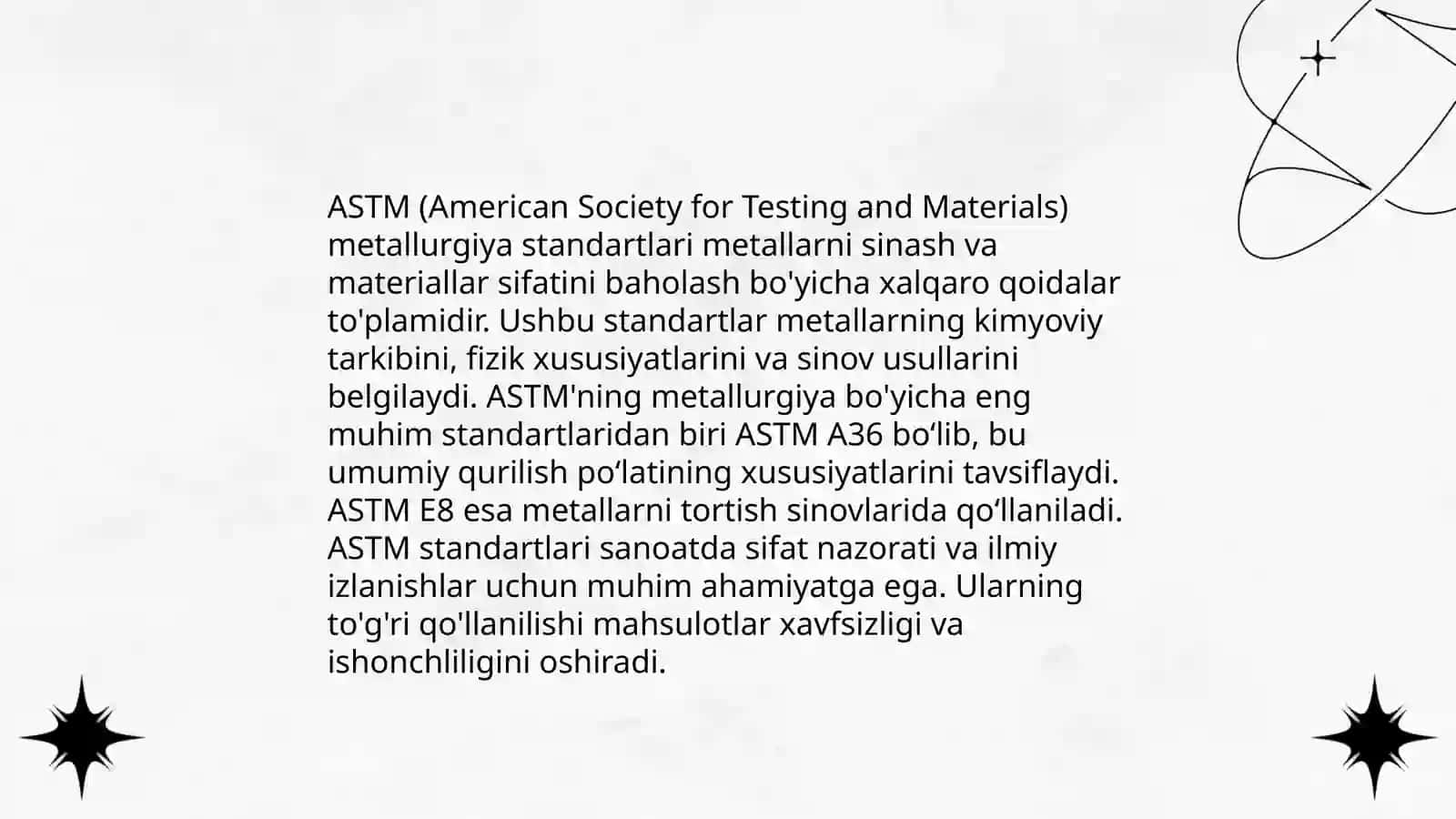 ASTM Standartlari va Qo'llanilishi 4