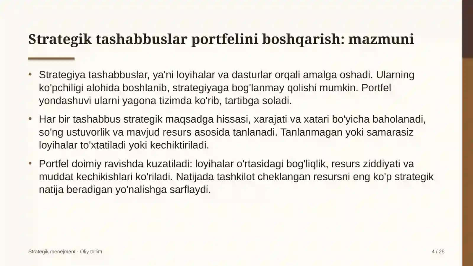 yuqori tezlikdagi temir yo'l qatnovida strategik tashabbuslar portfelini boshqarish 4243 4