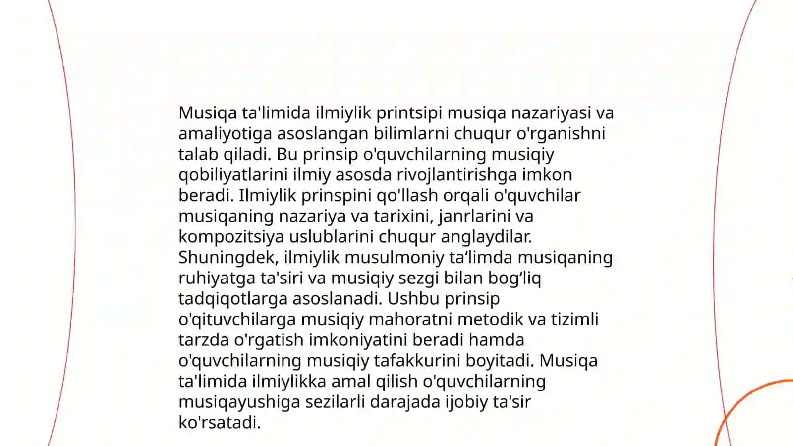 Musiqa darslarining umumdidaktik printsiplari va ularning qoʻllanishi 4