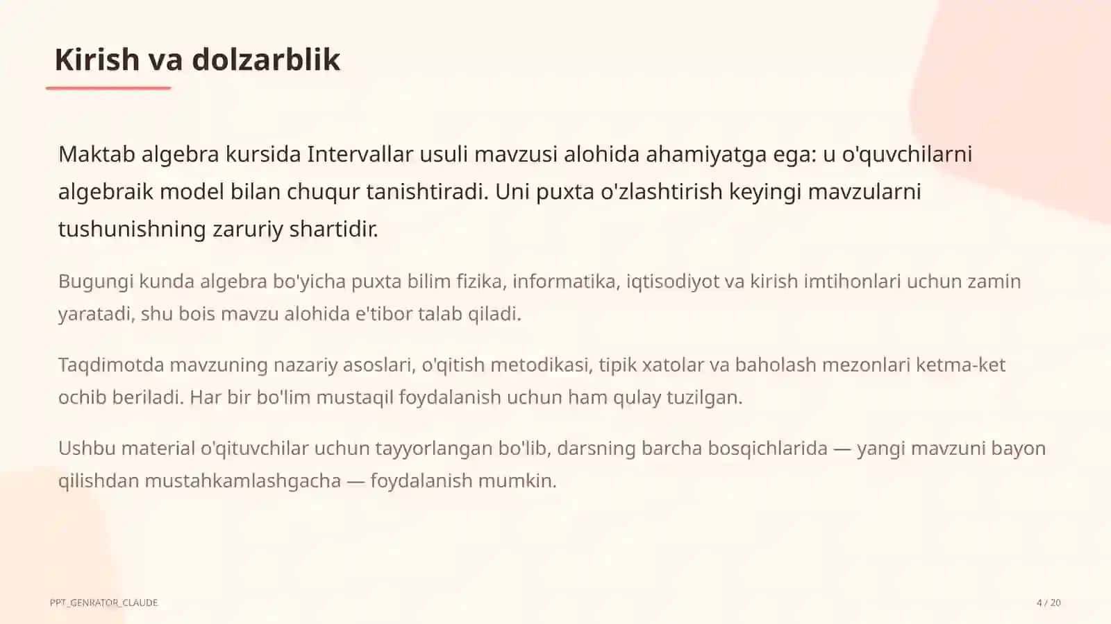 Intervallar usuli (9-sinf) 4