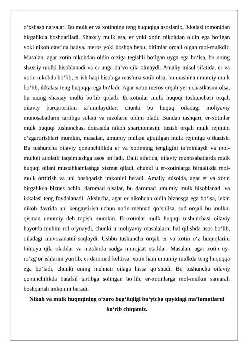Er-xotinlar o‘rtasidagi mulk huquqi 4