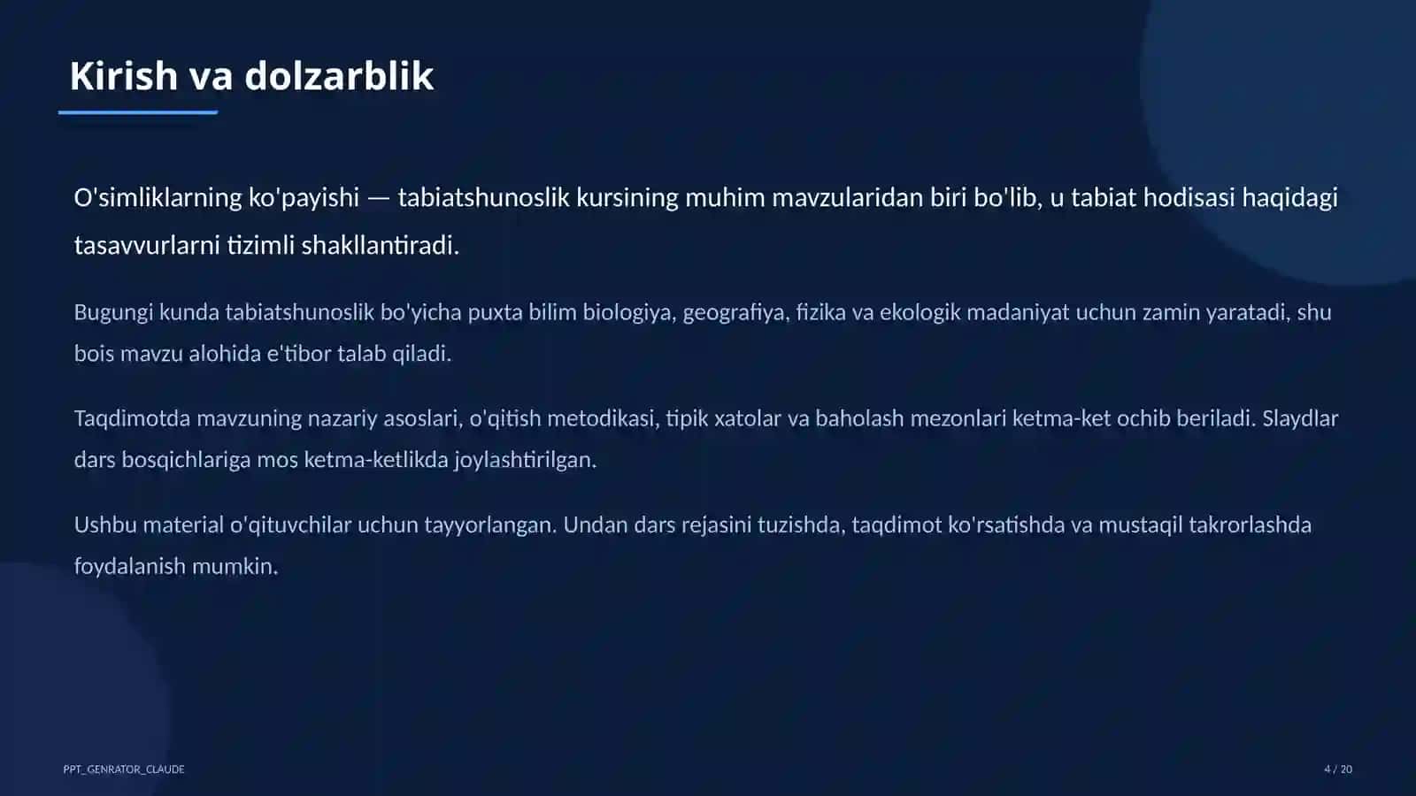 O'simliklarning ko'payishi (3-sinf) 4