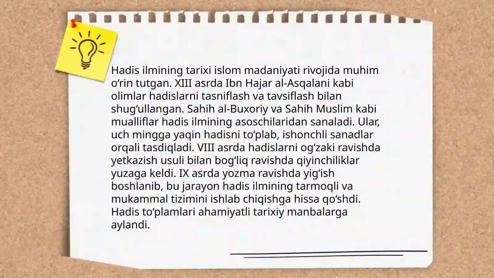 6-sinf ona tilidan. Mavzu: Hadislar ilmi. Koʻchirma gap imlosi. Atoqli otlar imlosi 4