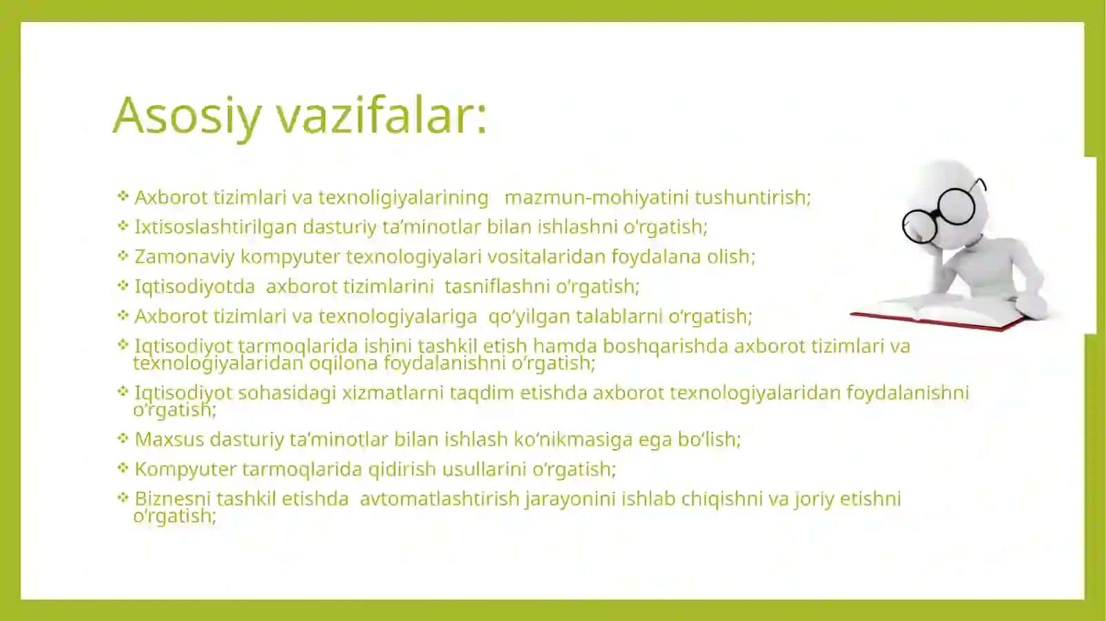 Axborot-kommunikasiya texnologiyalarining iqtisodiyotdagi o’rni va vazifalari 4