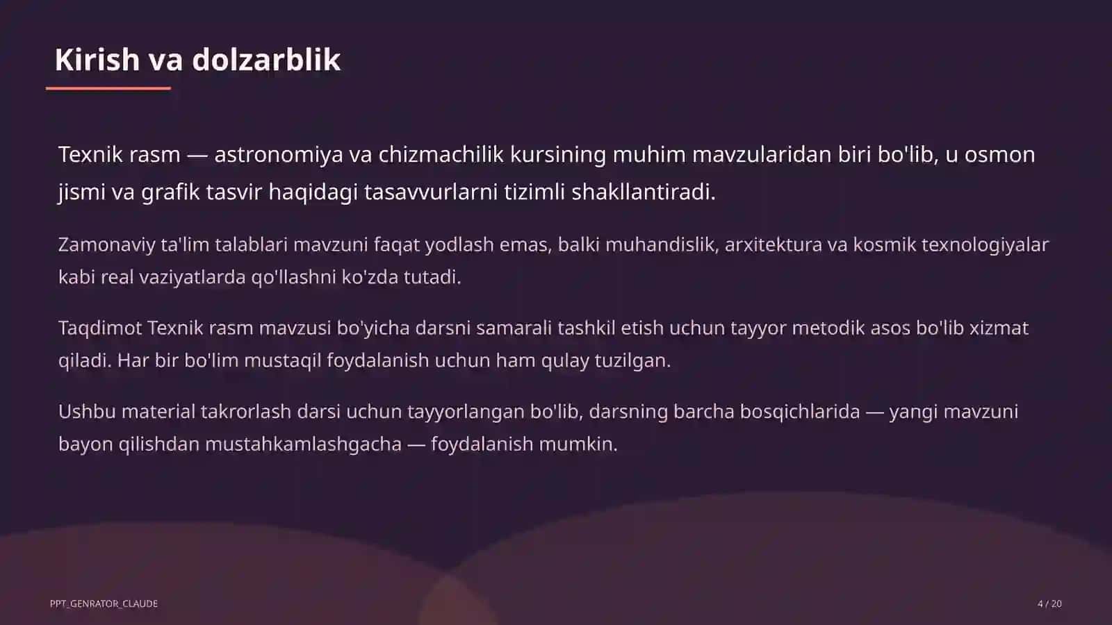 Astronomiya va chizmachilik (8–11) 4