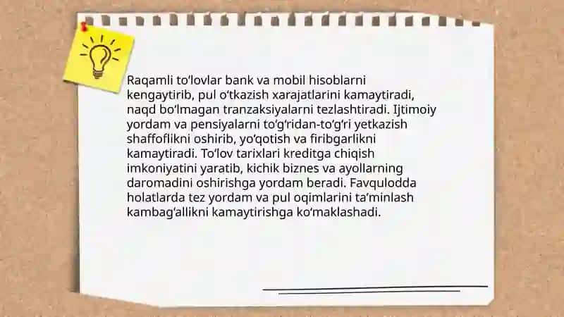 Raqamli to‘lov tizimlari aholi farovonligini oshirishda 4