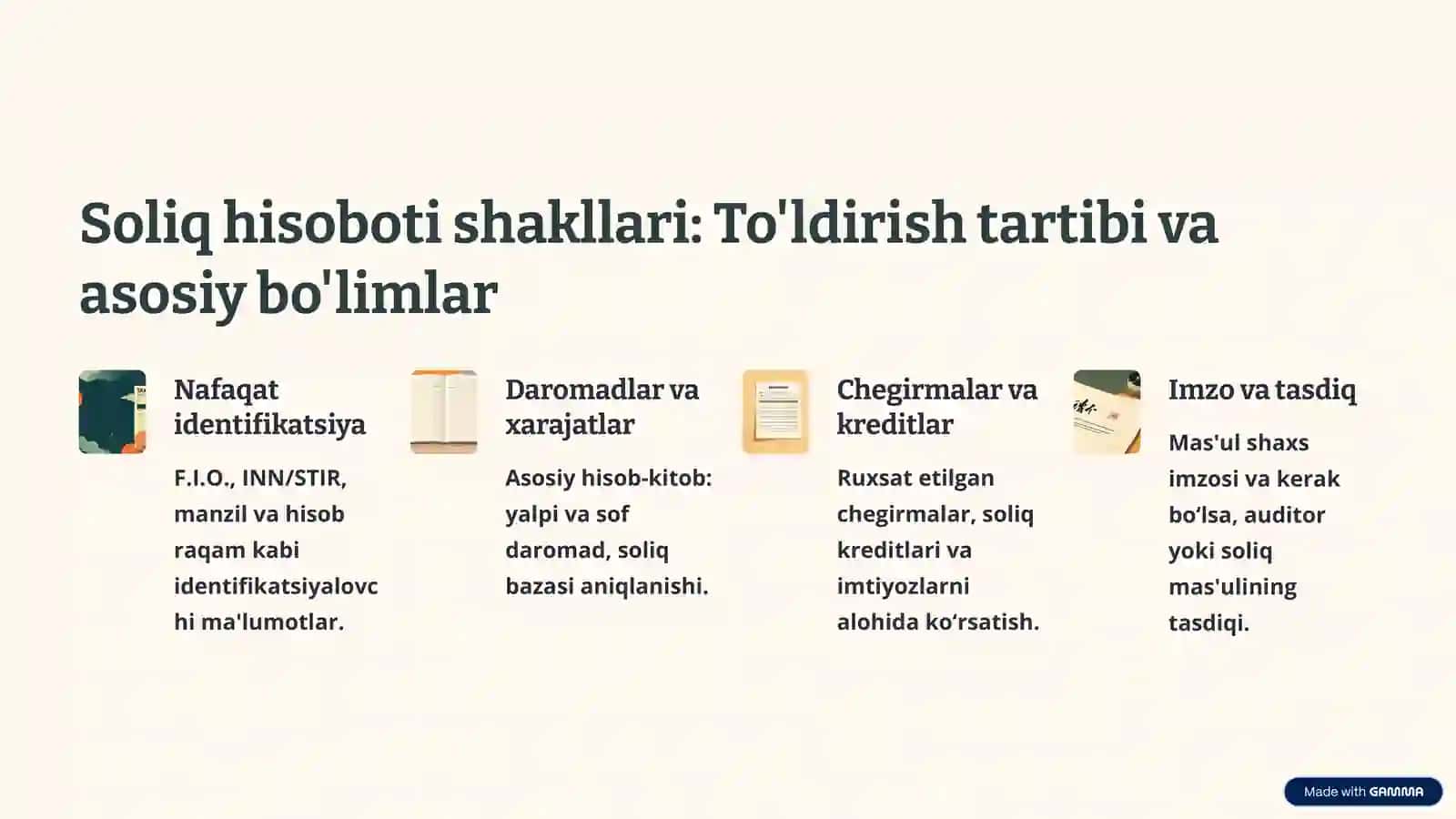 Soliq hisoboti: Tushuncha va ahamiyati 4