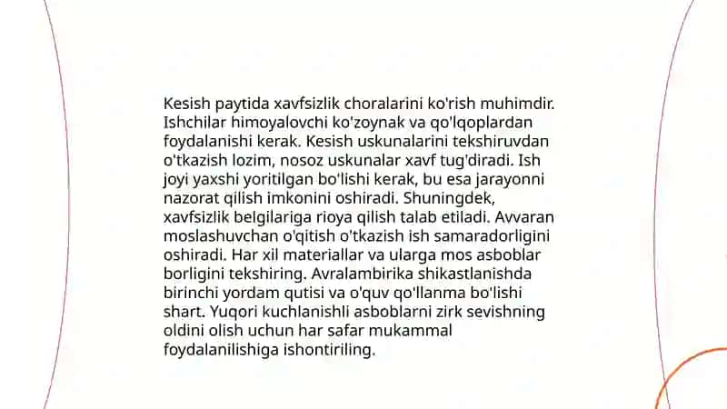 Texnologiya darslarida qaychidan foydalanish qoidalari 4