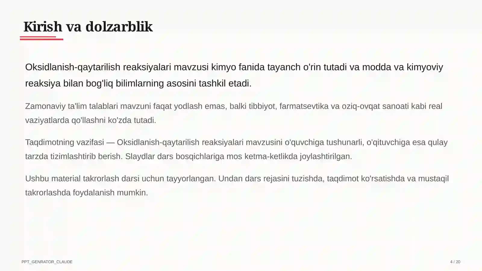 Oksidlanish-qaytarilish reaksiyalari (8-sinf) 4