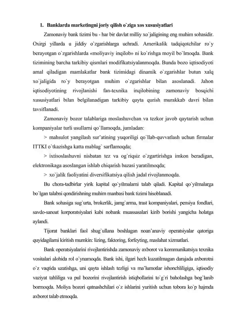 Referat, BANK MARKETINGI 4