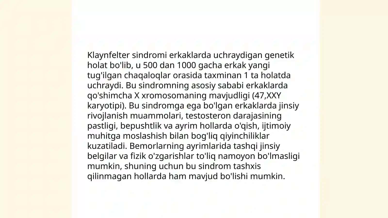 Klaynfelter sindromi 4