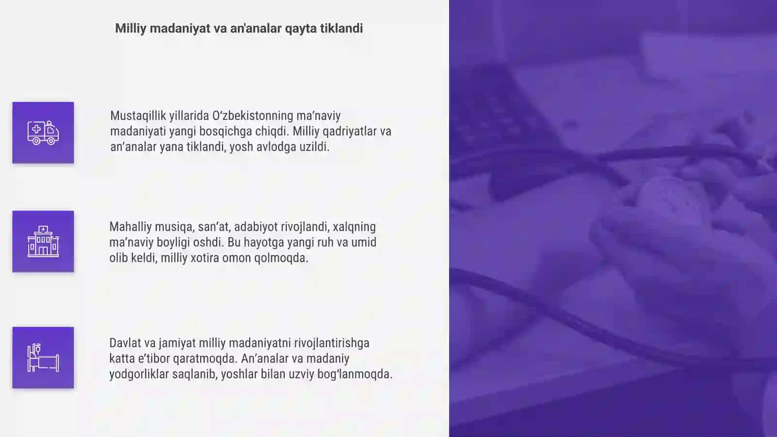 Mustaqillik yillarida Oʻzbekistondagi maʼnaviy madaniy taraqqiyot 4