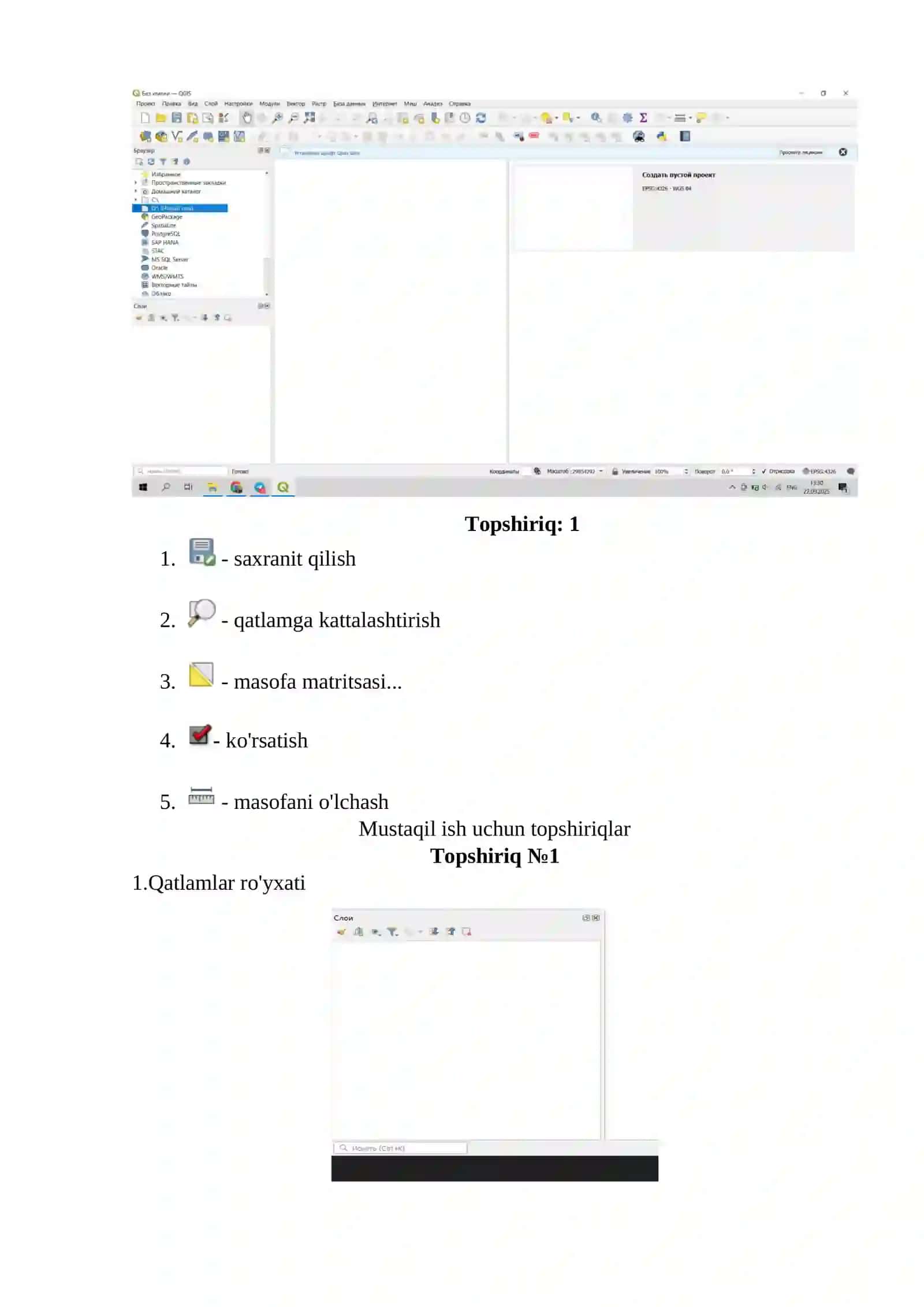 GEOAXBOROT- QGIS- Amaliyot ishi 1 4