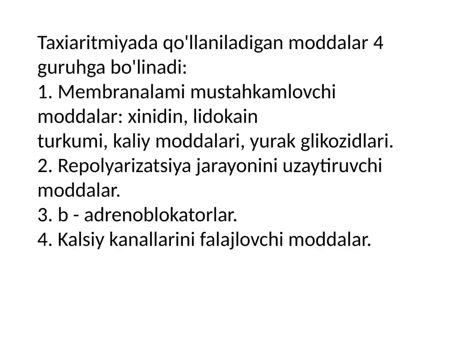 Aritmiya moddalar 4