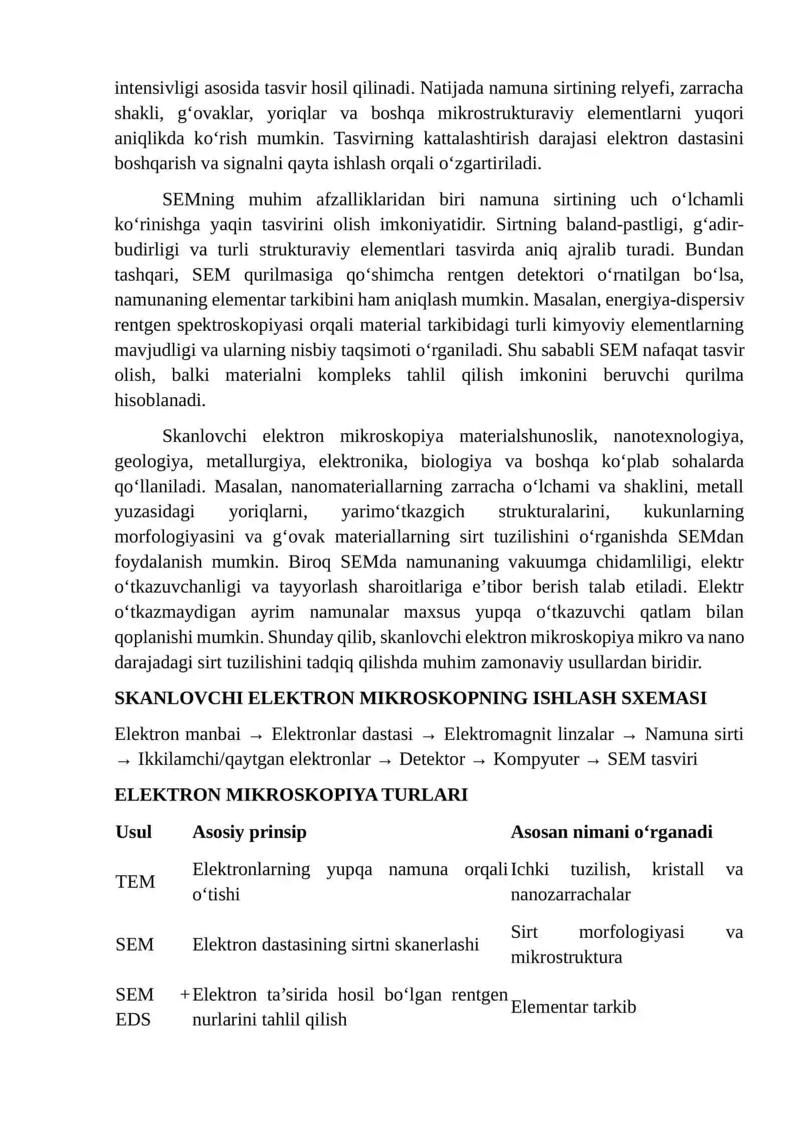 Mikroskopiya usullari. Elektron mikroskopiyasi, Skanlovchi (rastrli) elektron mikroskopiya 4