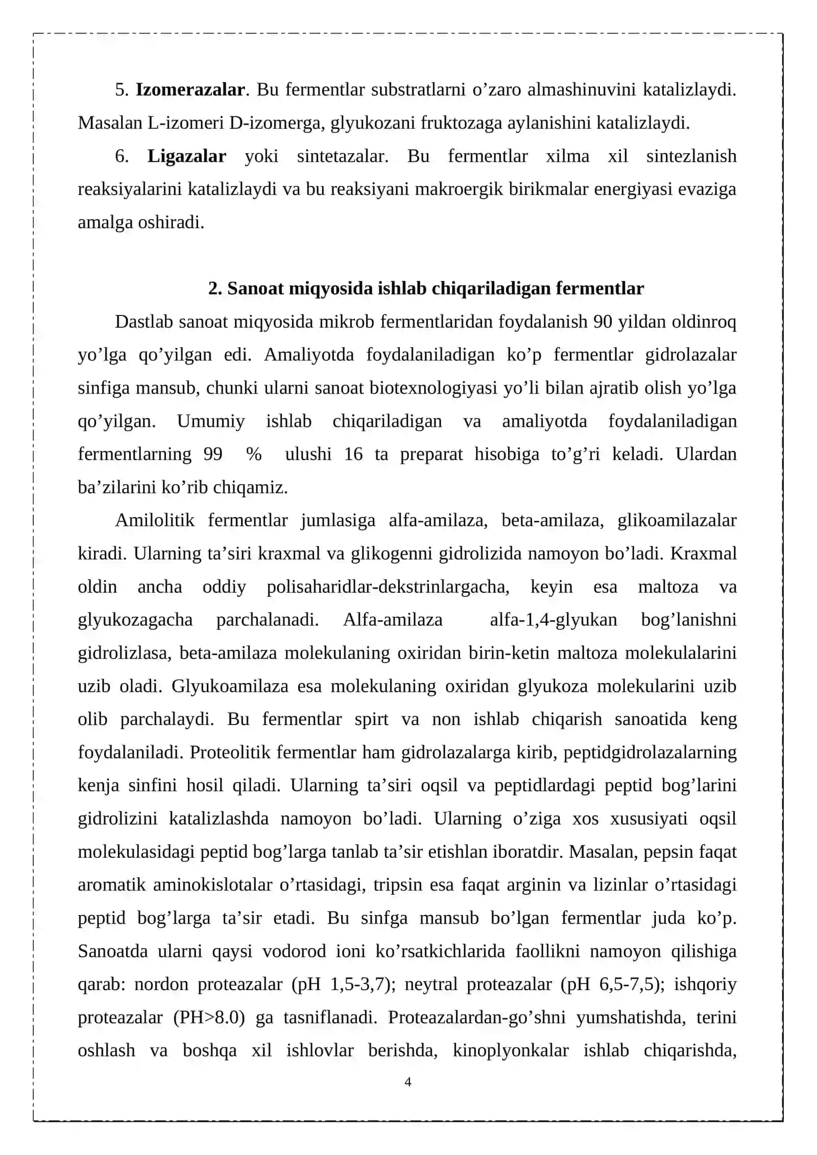 FERMENTLARNI MIKROBIOLOGIK SINTEZ YO’LI BILAN AJRATIB OLISH 4
