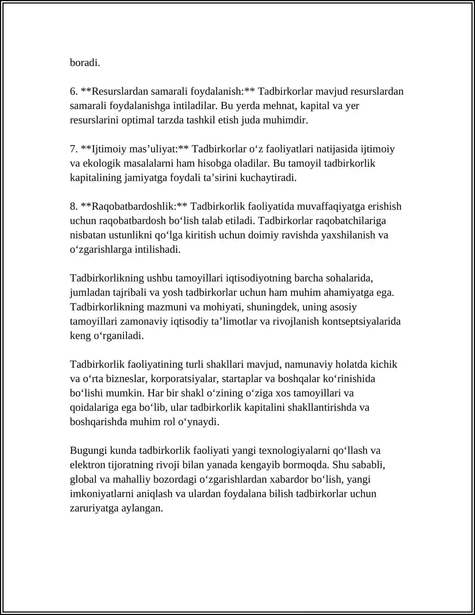 Tadbirkorlik faoliyati va tadbirkorlik kapitali 4