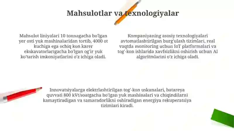 Kon mashina mexanizimlarini ishlab chiqaruvchi kompanyalar to'g'risida malumot 4