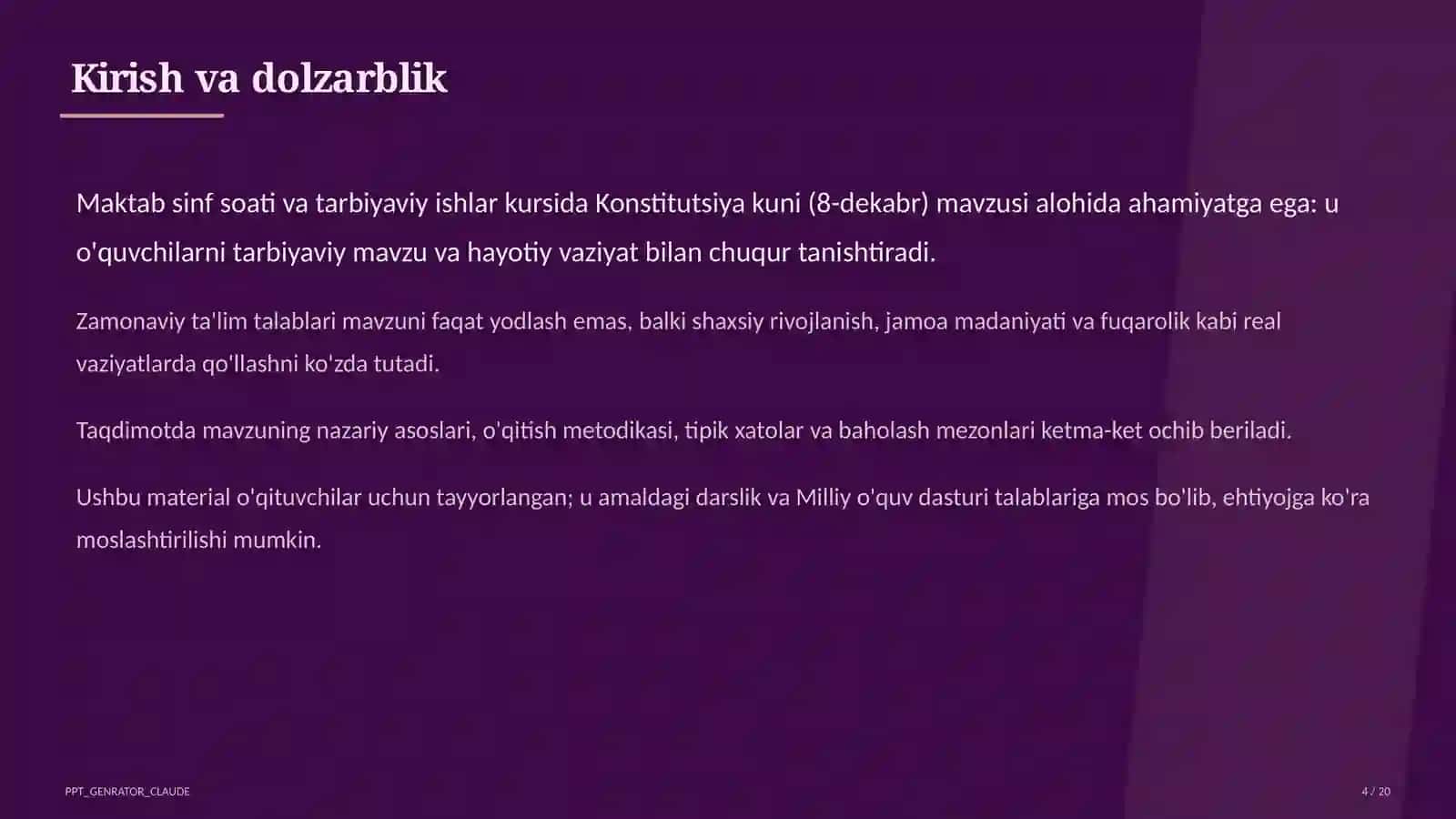 Konstitutsiya kuni (8-dekabr) 4