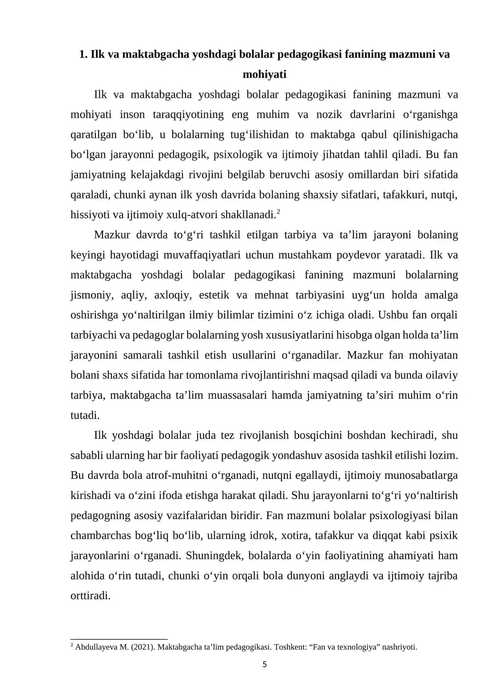 Ilk va maktabgacha yoshdagi bolalar pedagogikasi fanining maqsad va vazifalari 4