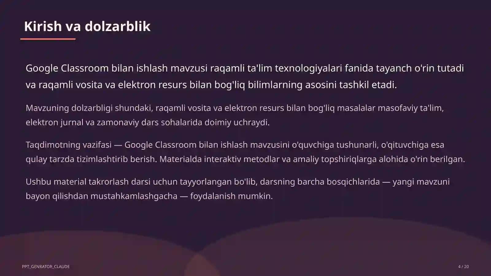 Google Classroom bilan ishlash 4