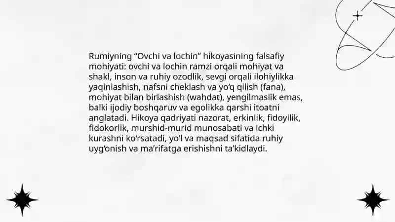 Rumining Ovchi va lochin hikoyasi 4