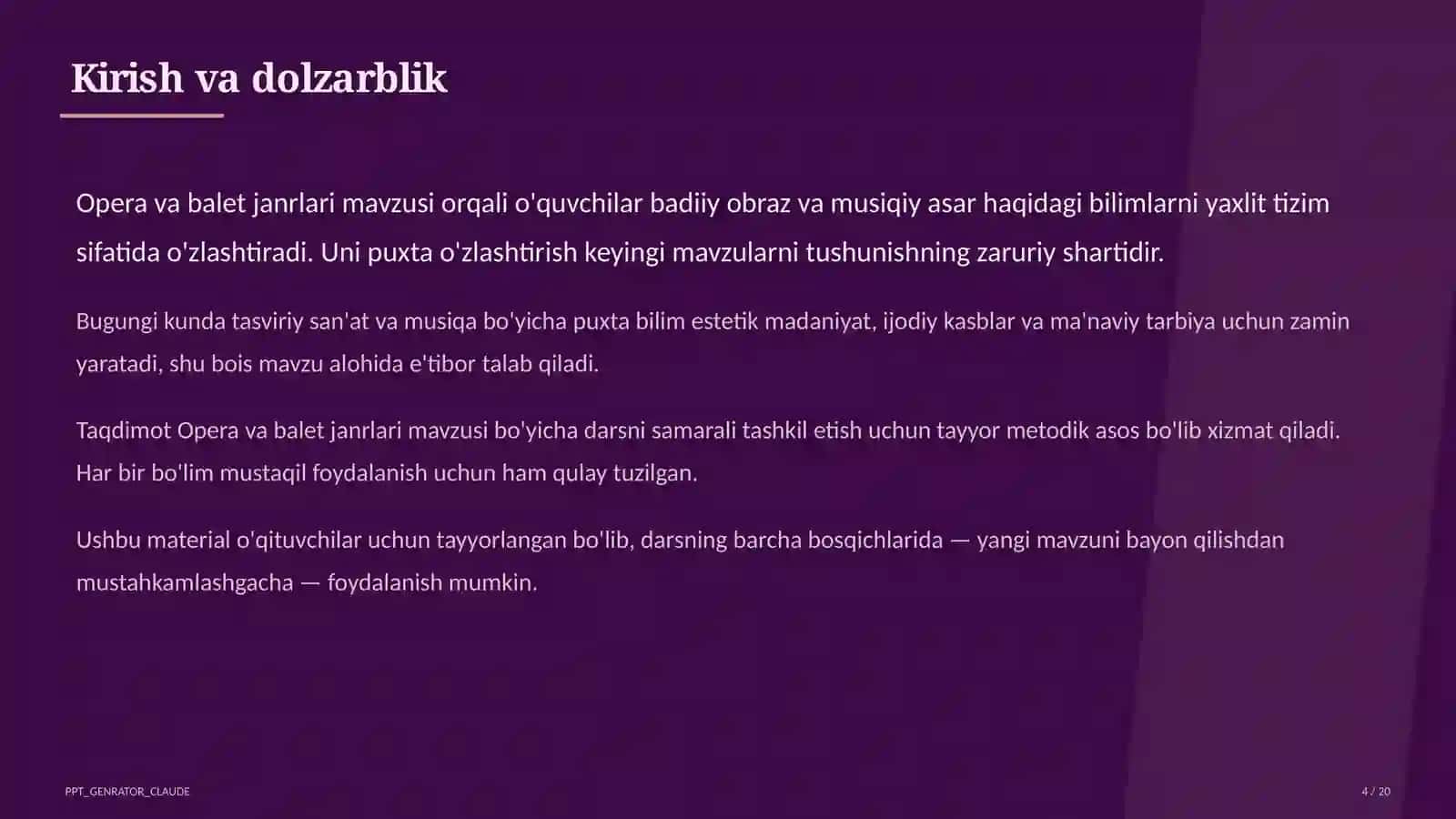 Opera va balet janrlari (6-sinf) 4