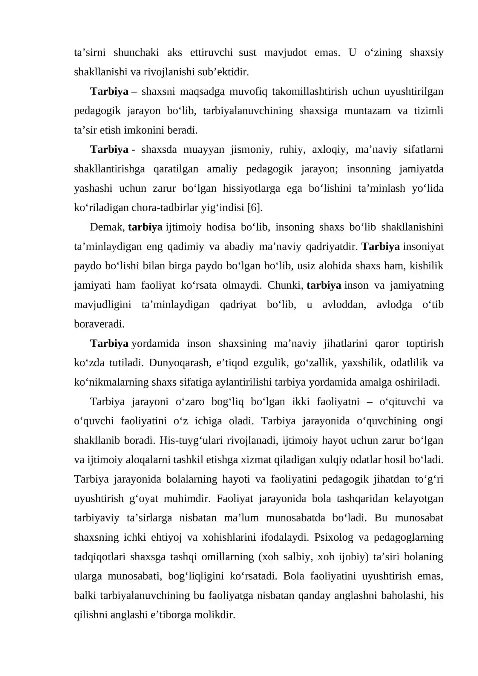 Boshlang'ich ta'limda tarbiya jarayonining mazmuni va mohiyati 4