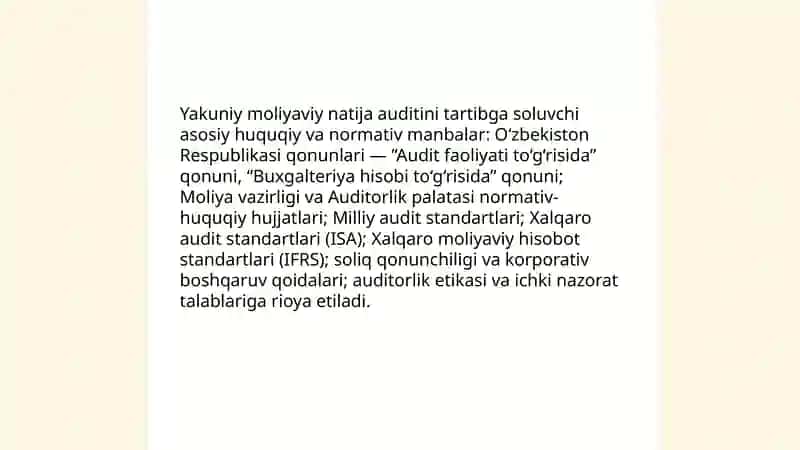 Yakuniy moliyaviy natija auditi 4