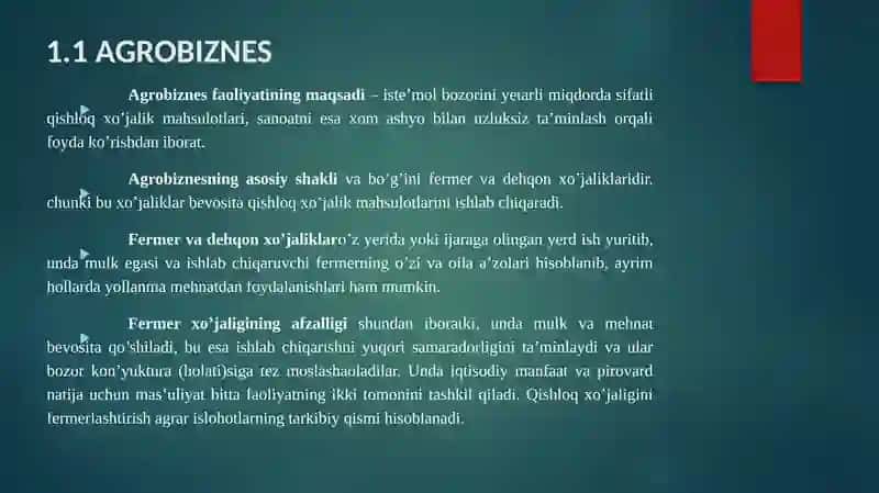 Fermer xo’jaliklari faoliyati iqtisodiy asoslari va uni takomillashtirish yo’llari 4