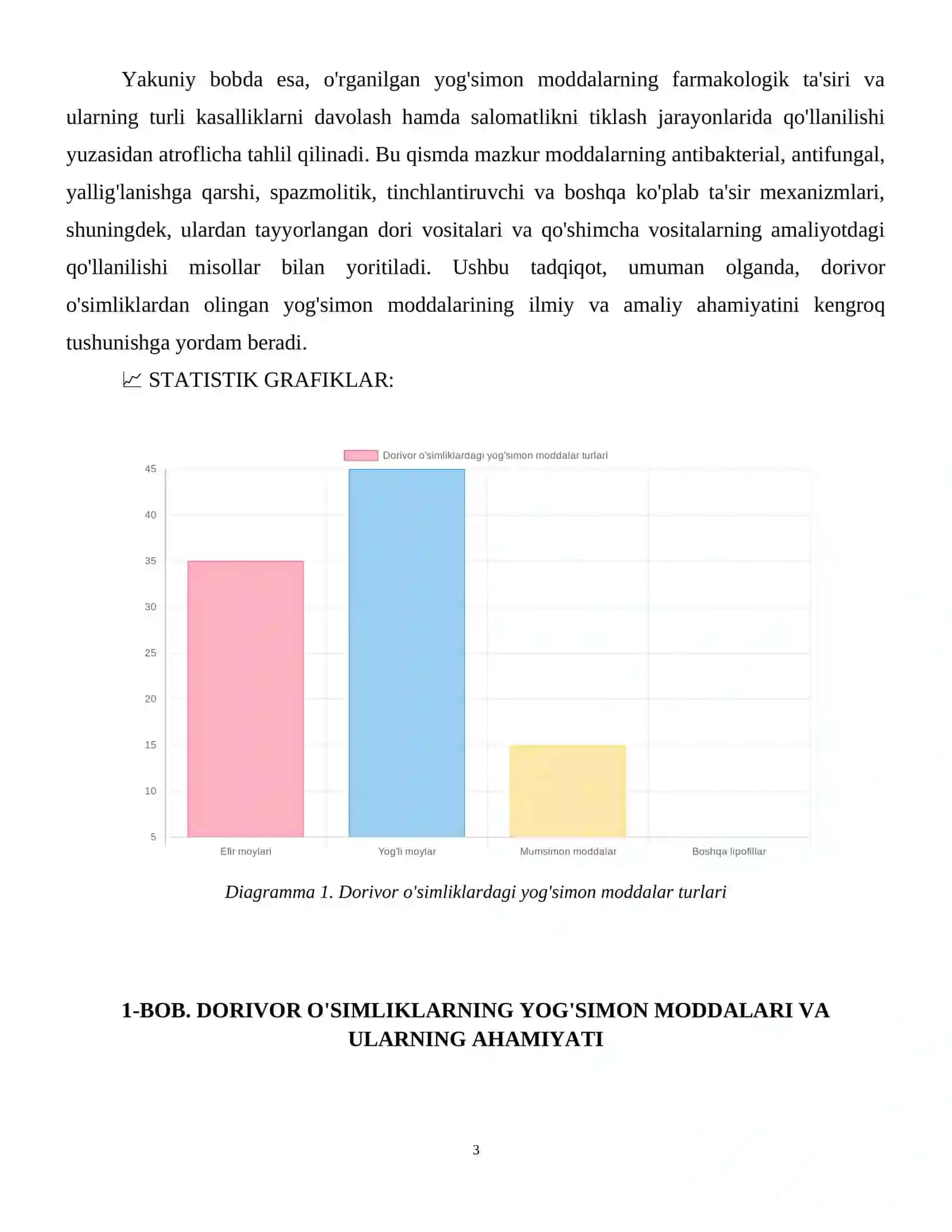 Tarkibida yoglar bolgan dorivor osimliklar va mahsulotlar. Yogsimon moddalar. 4