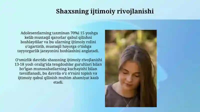 Oʻsmirlik davrida pisixik rivojlanish xususiyatlari 4