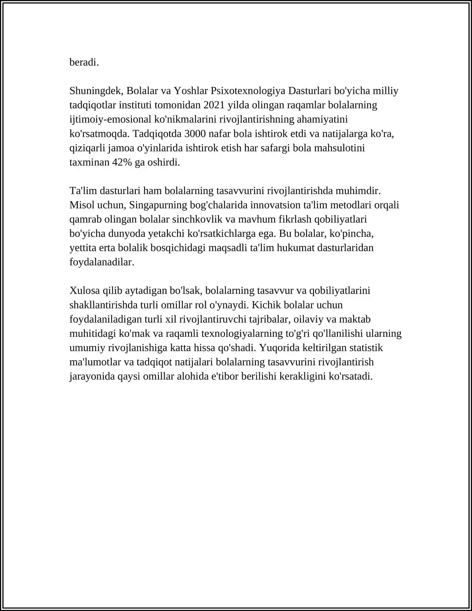 BOLALARDA BADIIY - IJODIY QOBILYATLARINI RIVOJLANTIRISH 4