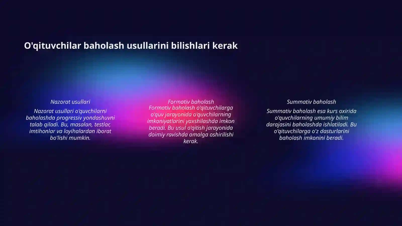 Bilim, ko'nikma va malakalarni tekshirishning vazifalari 4