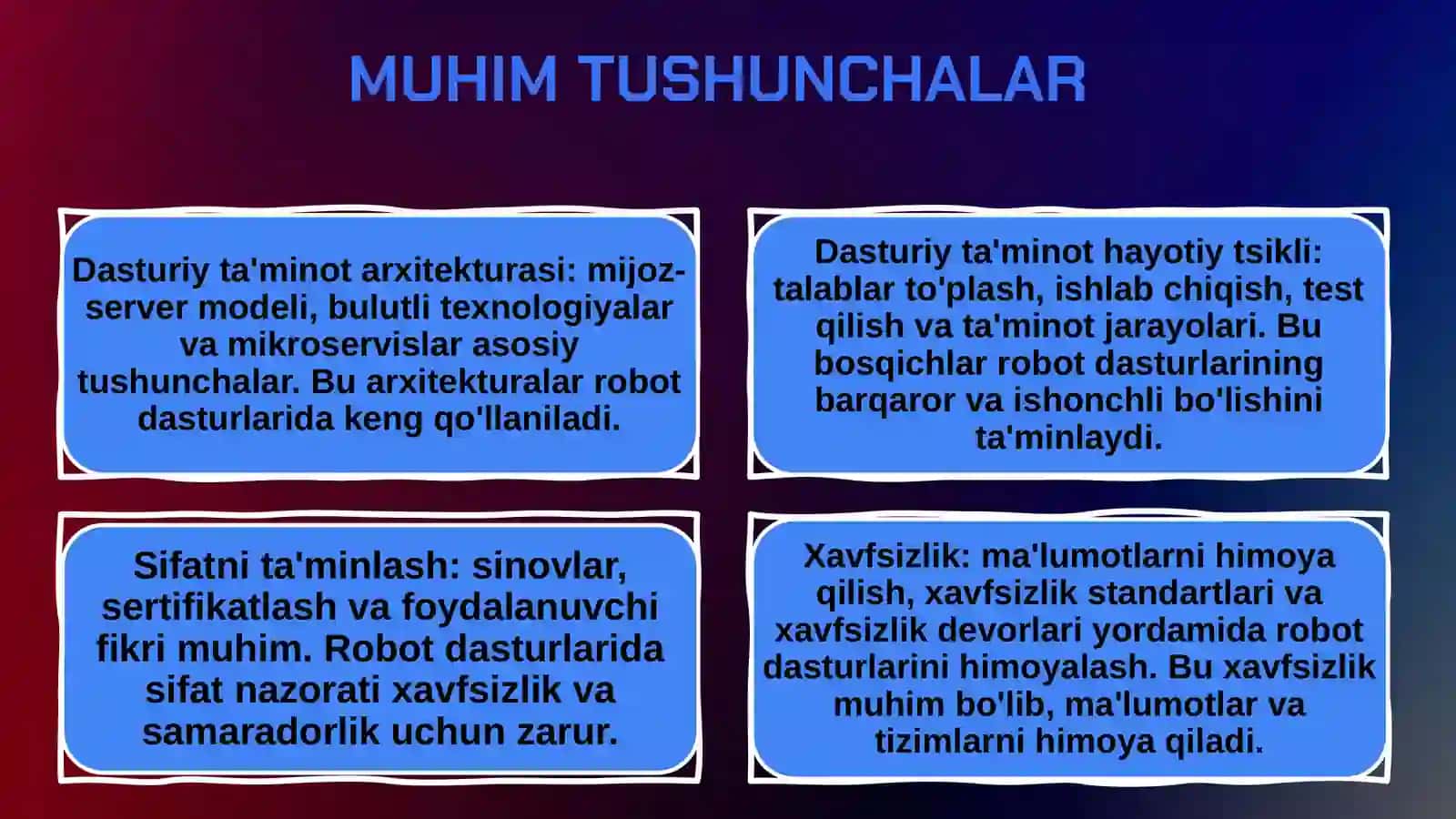 Robotlarniing Dasturiy Ta'minoti 4