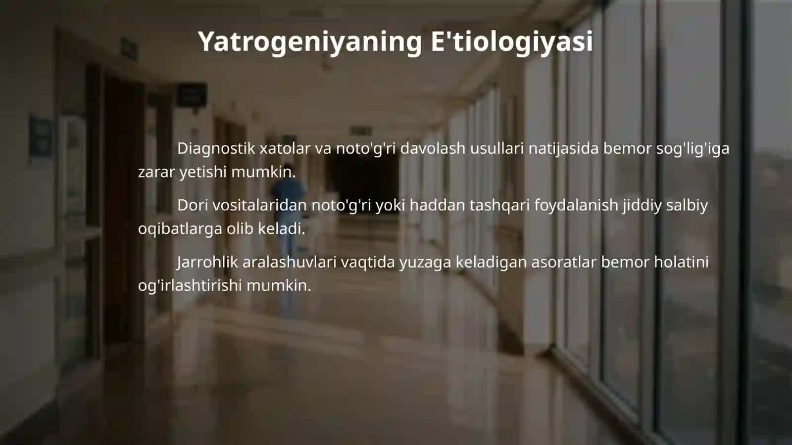 Yatrogeniya nima va uning turlari 4