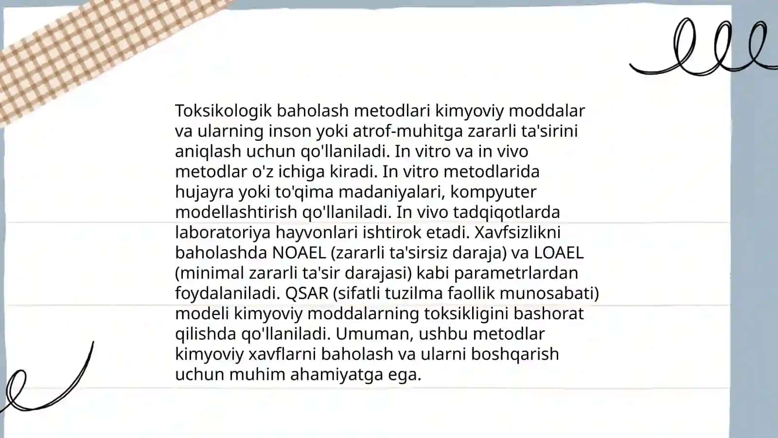 Toksikologik tekshirishlarning metodologik asoslari 4