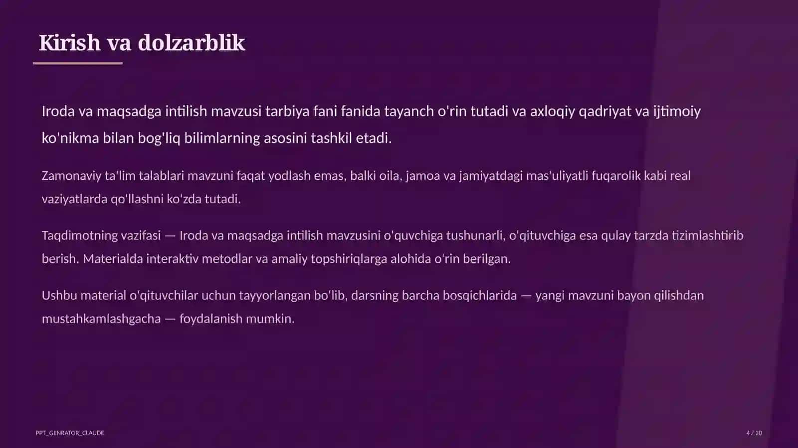 Iroda va maqsadga intilish (9-sinf) 4