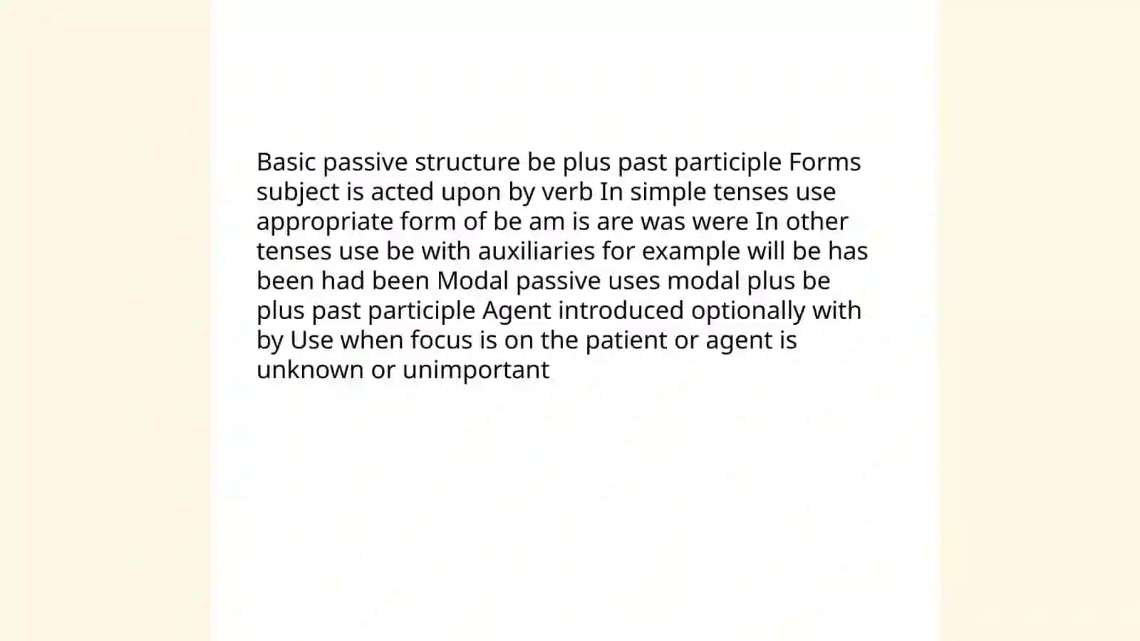 Passive voice 4