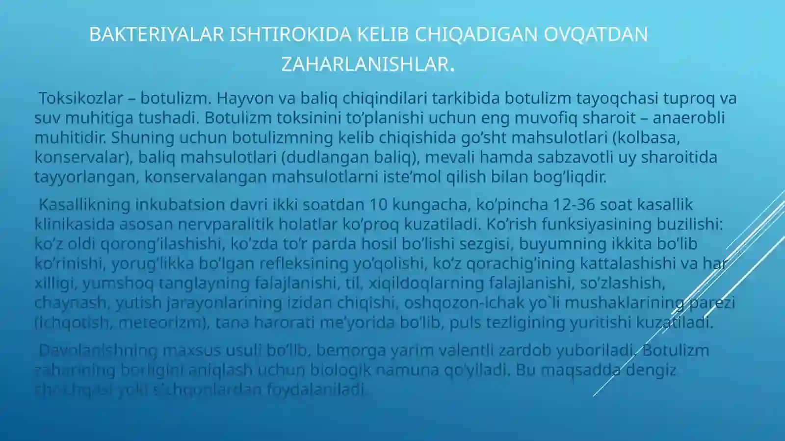 Ovqatdan zaharlanishlar va uylarning profilaktikasi 4