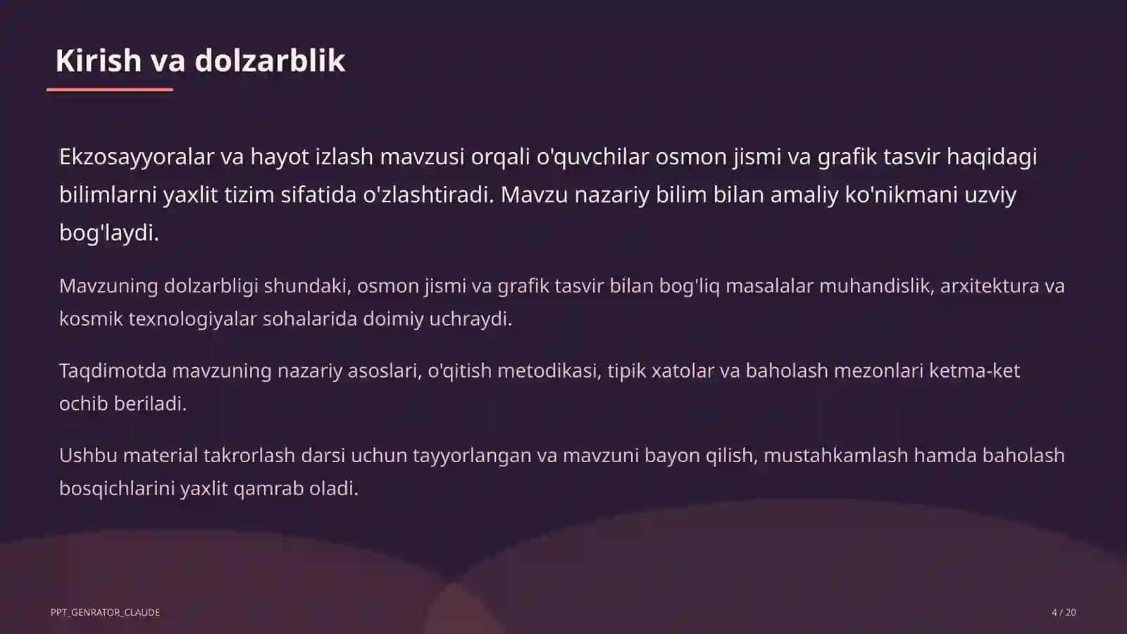 Ekzosayyoralar va hayot izlash (11-sinf) 4