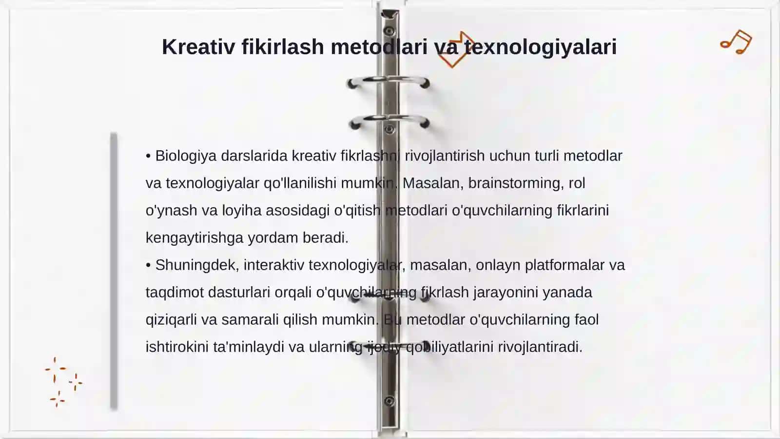 Kreativ fikirlash va muammolarni hal qilish koʻnikmalarini biologiya darsida rivojlantirish 4