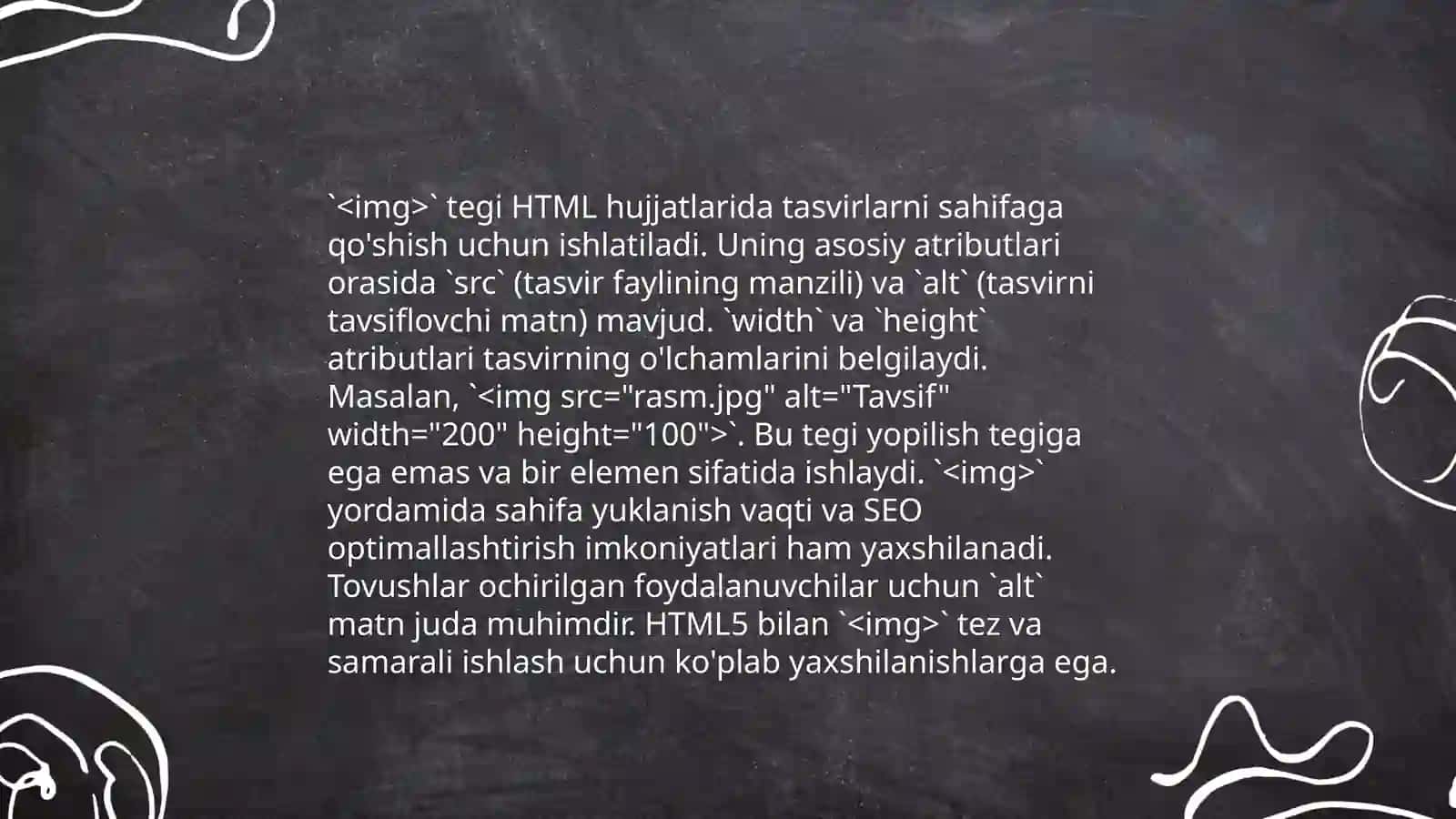 HTML tasvir joylash va boshqarish 4