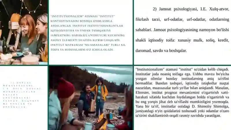 Institutsionalizmyo'nalishi mohiyati va ahamiyati 4