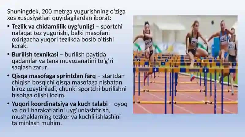 200 m ga yugurishni takomillashtirish 4